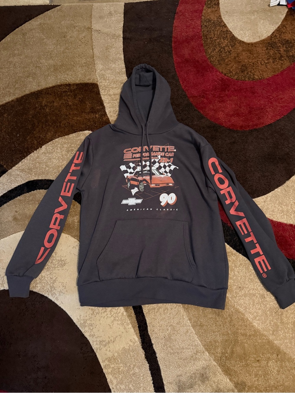 Corvette designer hoodie, 90 ZR1 performance car size L